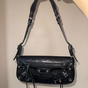 Black Studded Women's Shoulder Bag